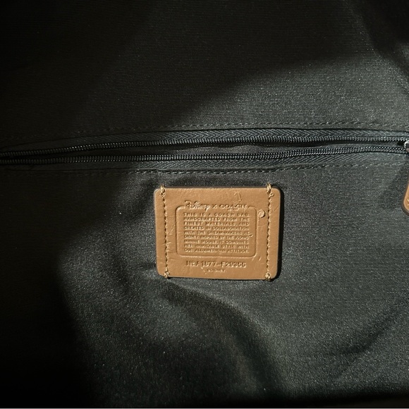 COACH x DISNEY Mickey Minnie Mouse Emblem Signature Leather Backpack - Picture 9 of 11